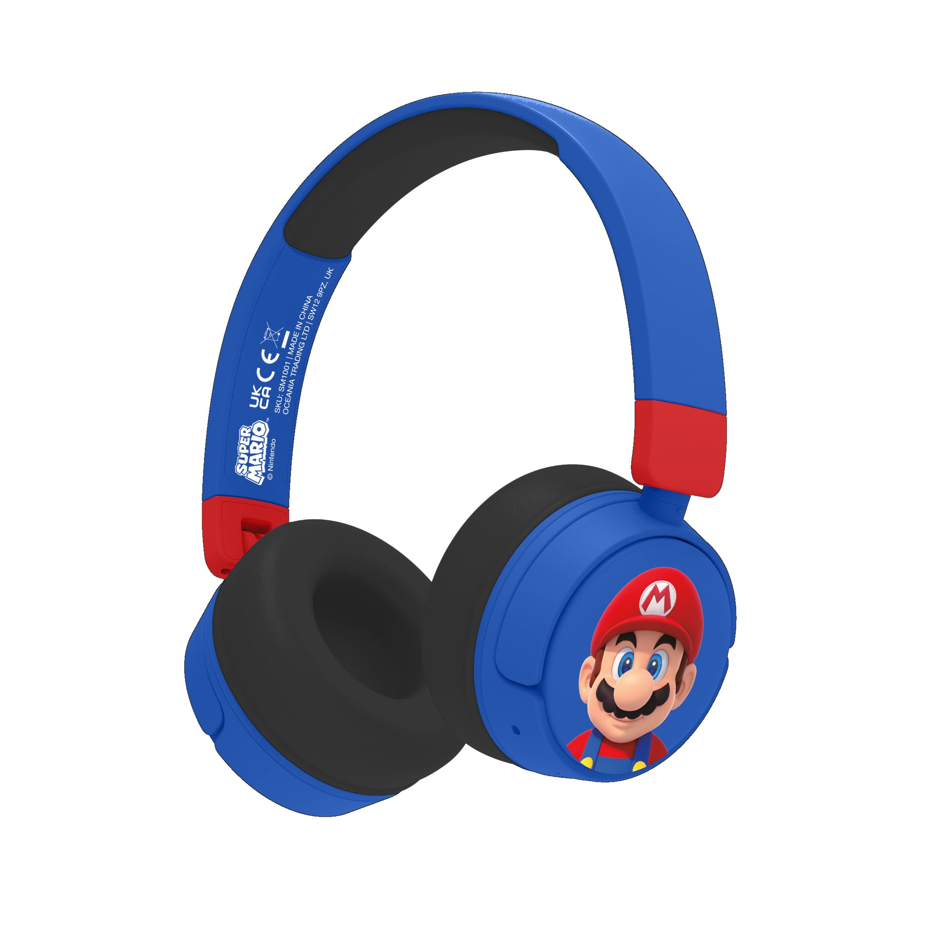 Super Mario Kids Wireless Headphones Blue