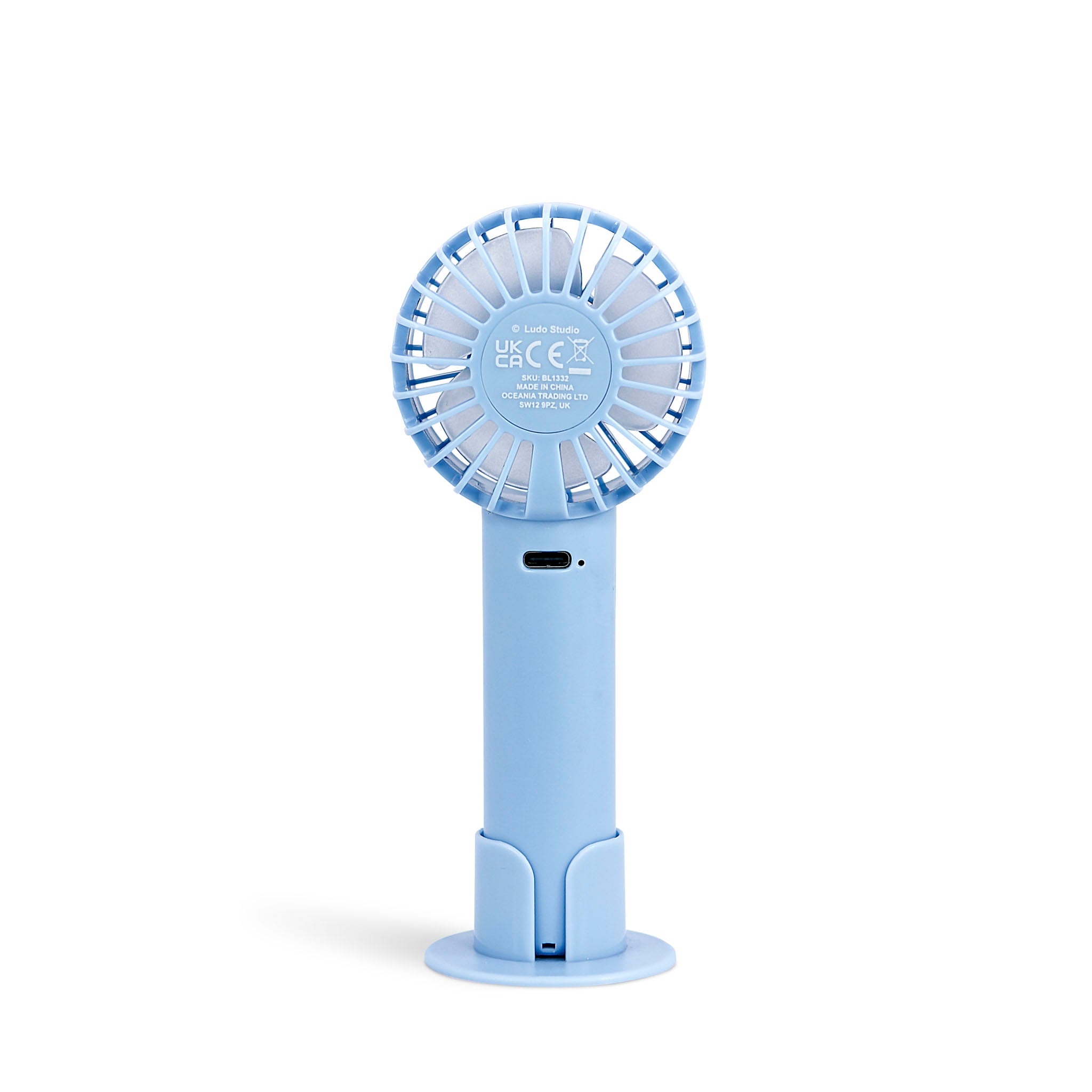 Bluey Rechargeable Handheld fan - soft blue