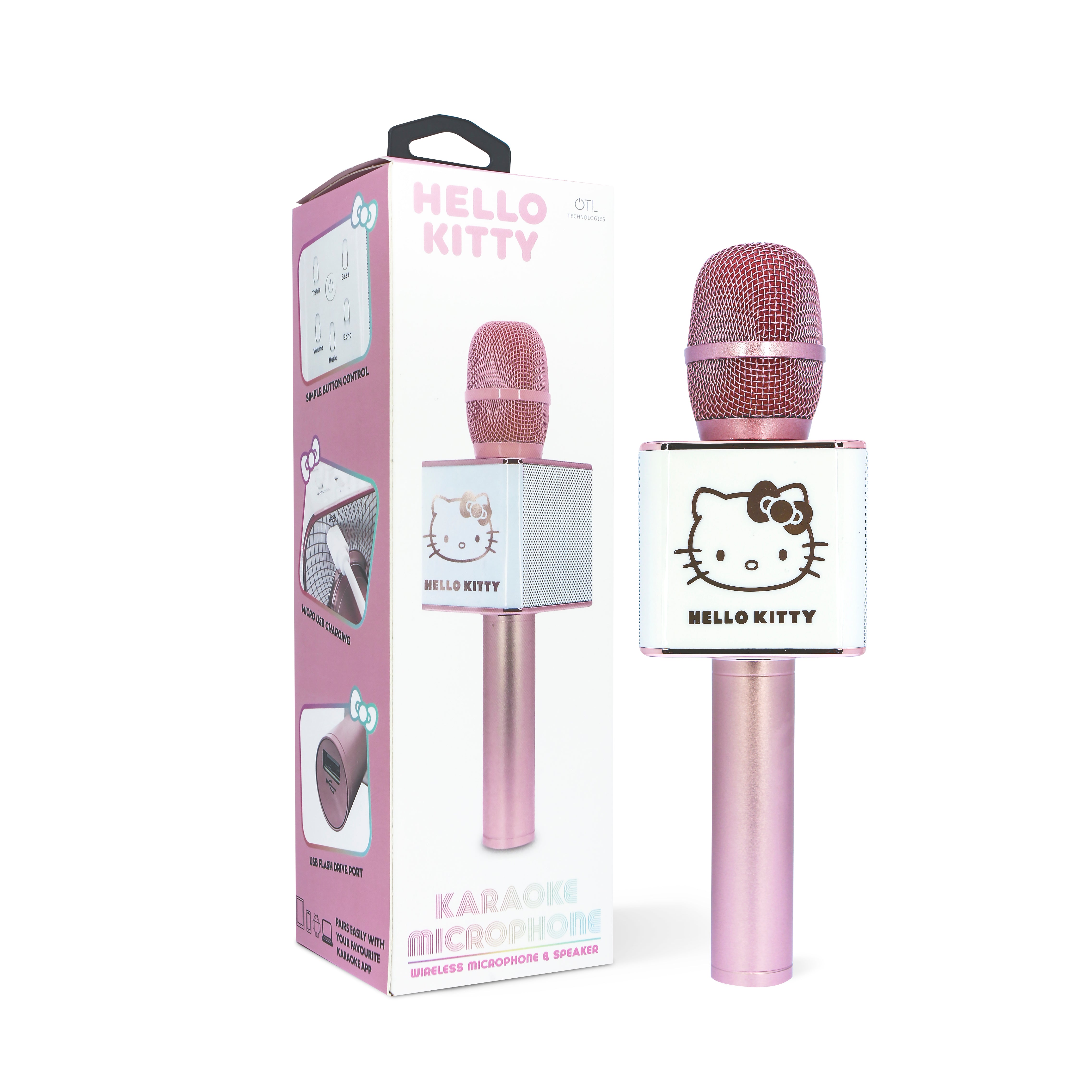 Hello Kitty Wireless Karaoke Microphone Rose Gold