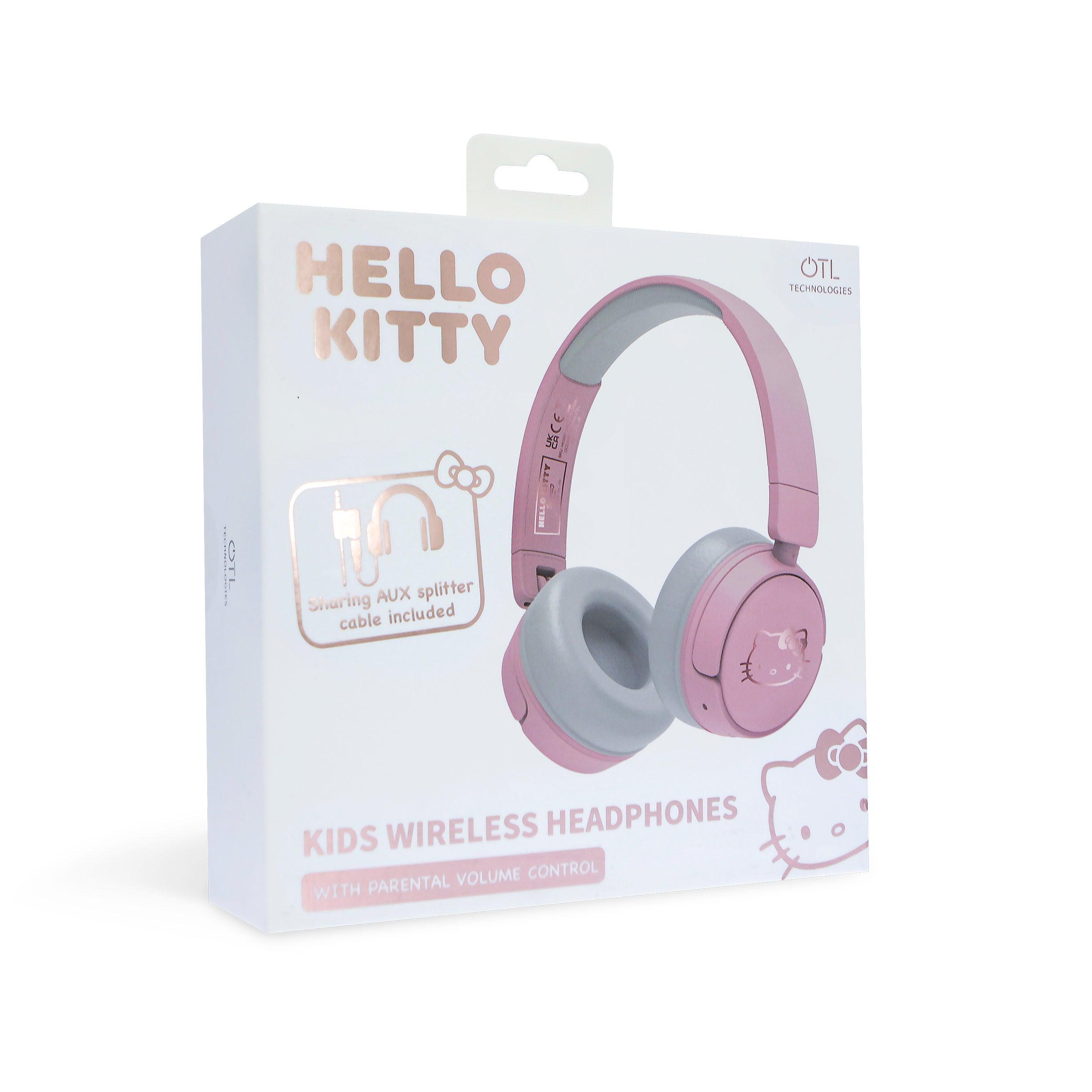 Hello Kitty Kids Wireless Headphones Pink Rose Gold