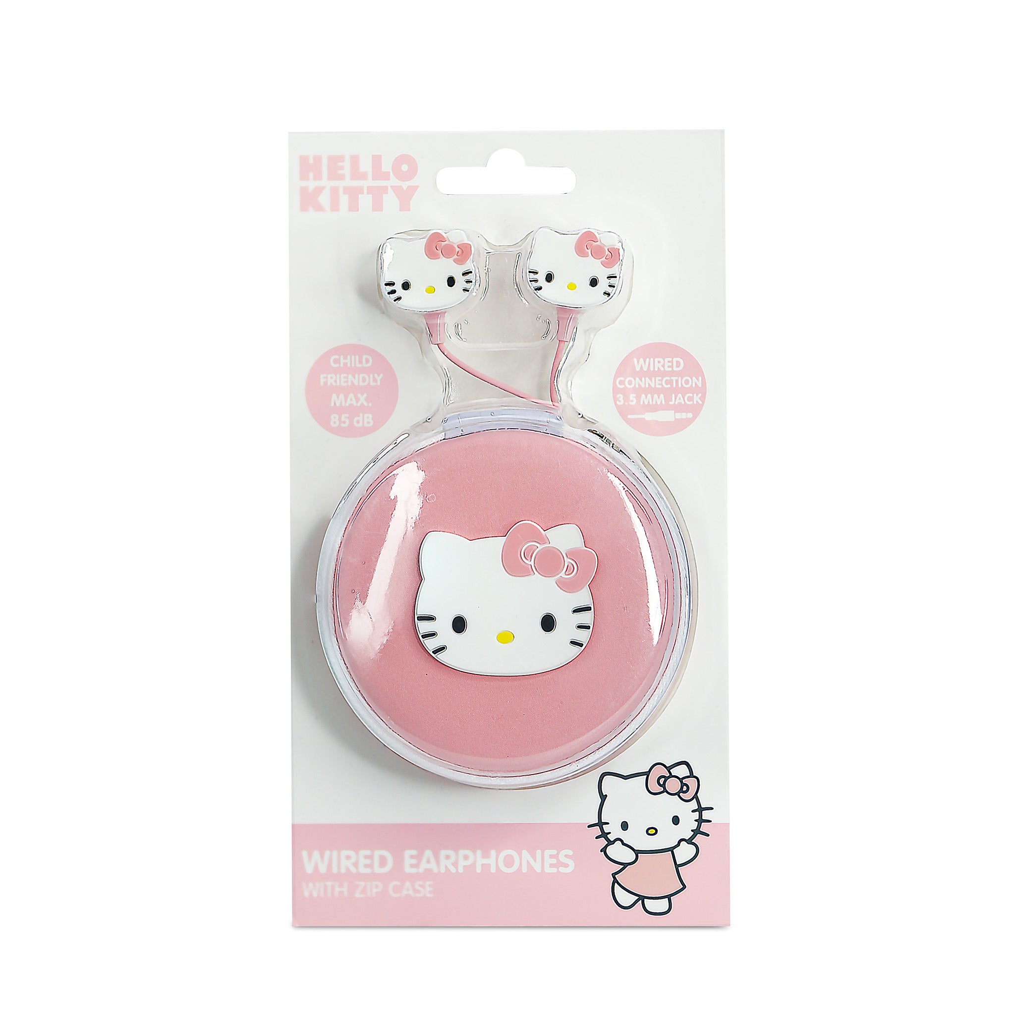 Hello Kitty Core Character Wired Earphones with Zip Case