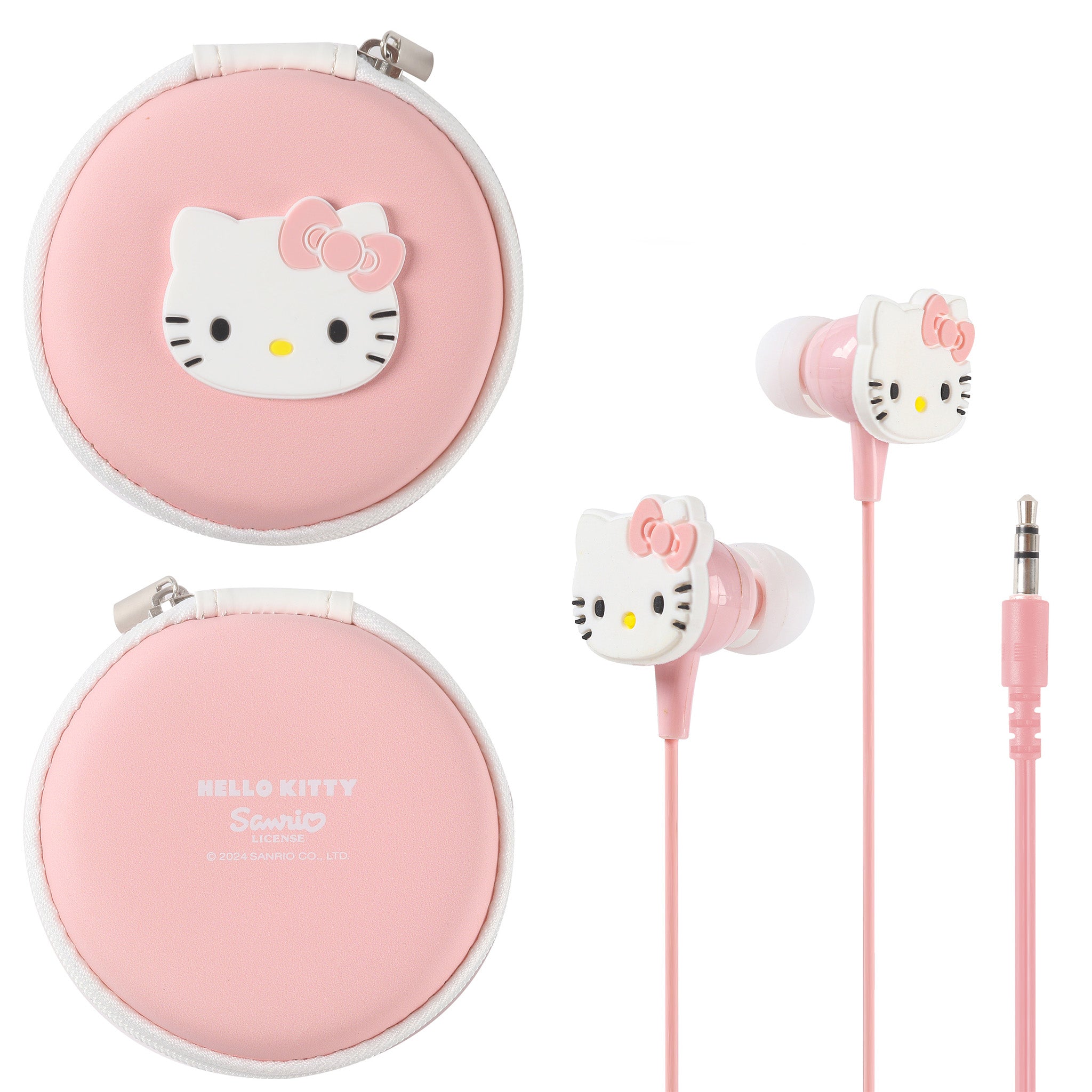 Hello Kitty Core Character Wired Earphones with Zip Case