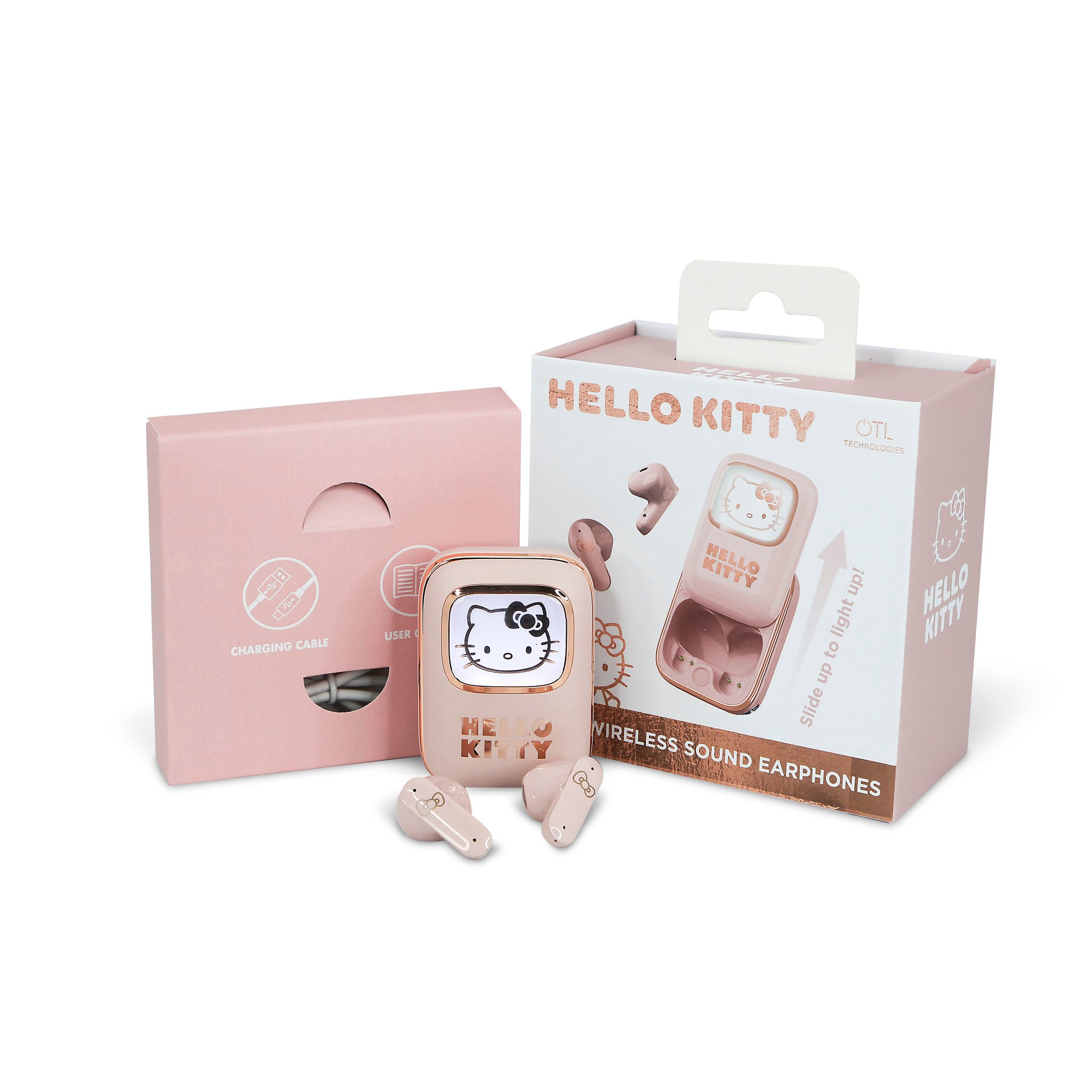 Hello Kitty Slide TWS Earphones Pink / Rose Gold