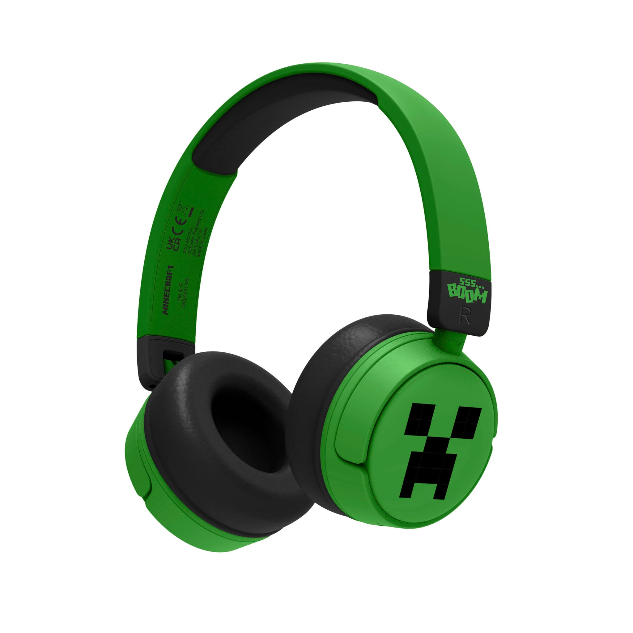 Minecraft Creeper Kids Wireless Headphones - Green