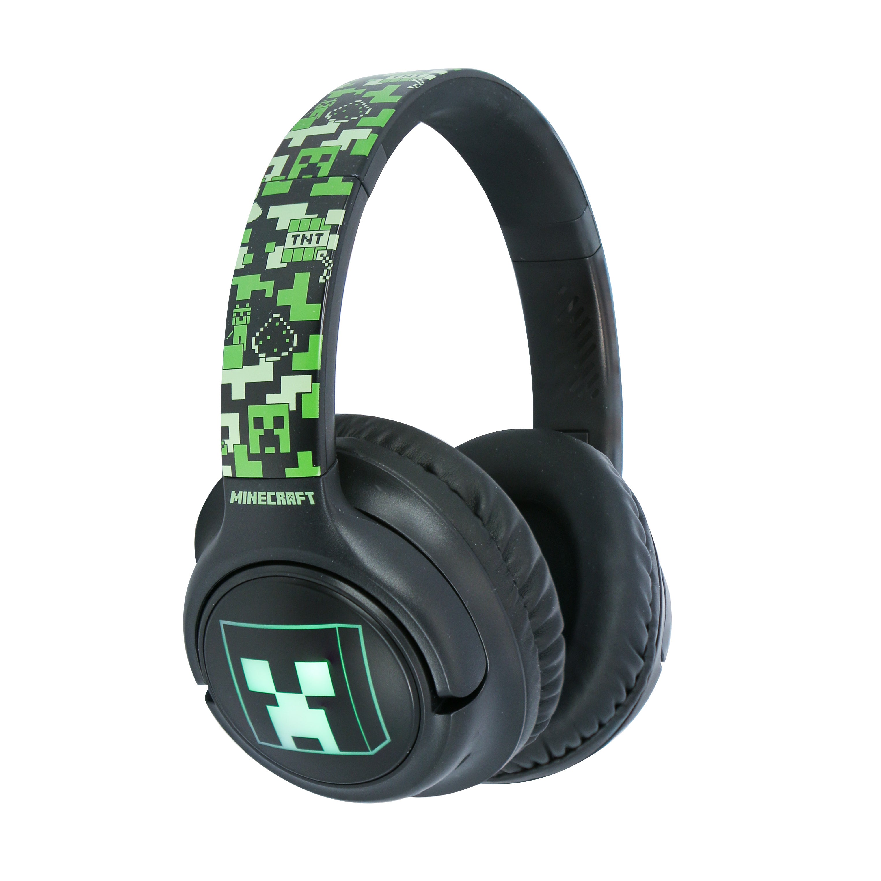 Minecraft Creeper LED Light Up Wireless Headphones