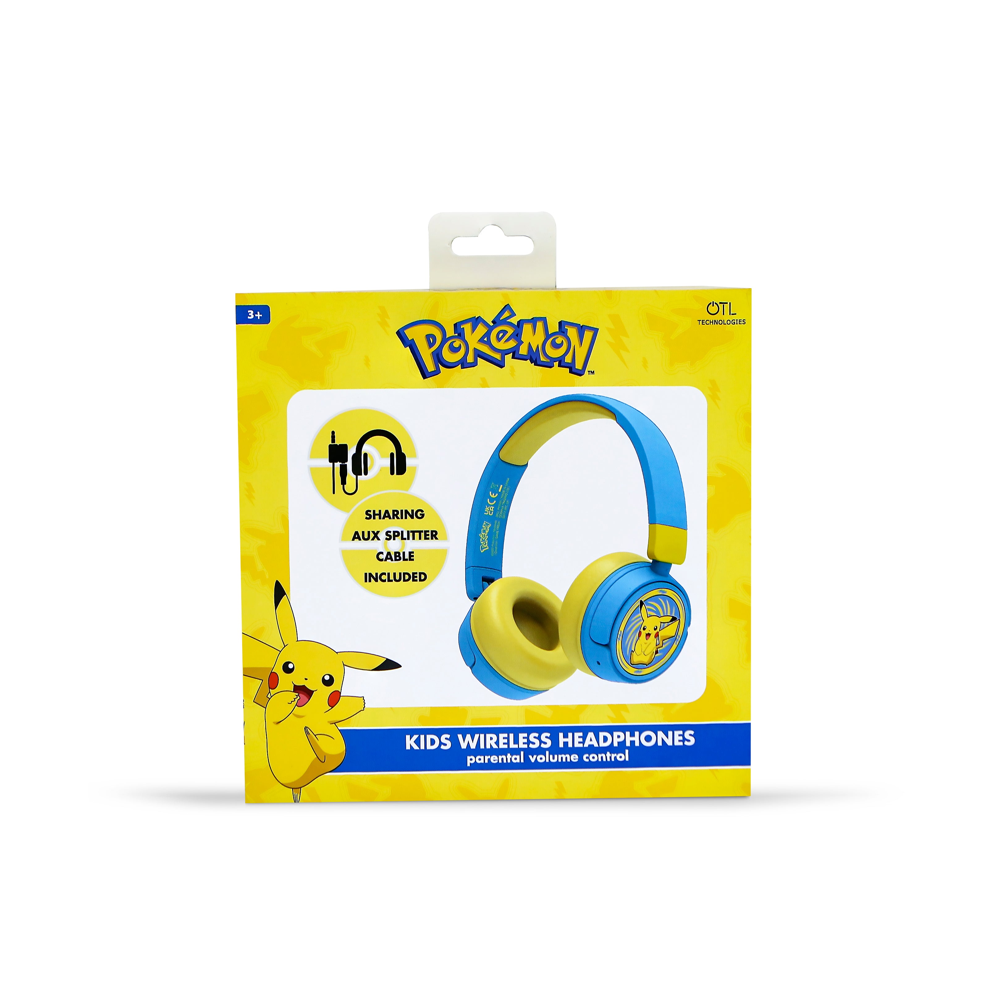 Pokemon Pikachu Wireless Headphones Blue