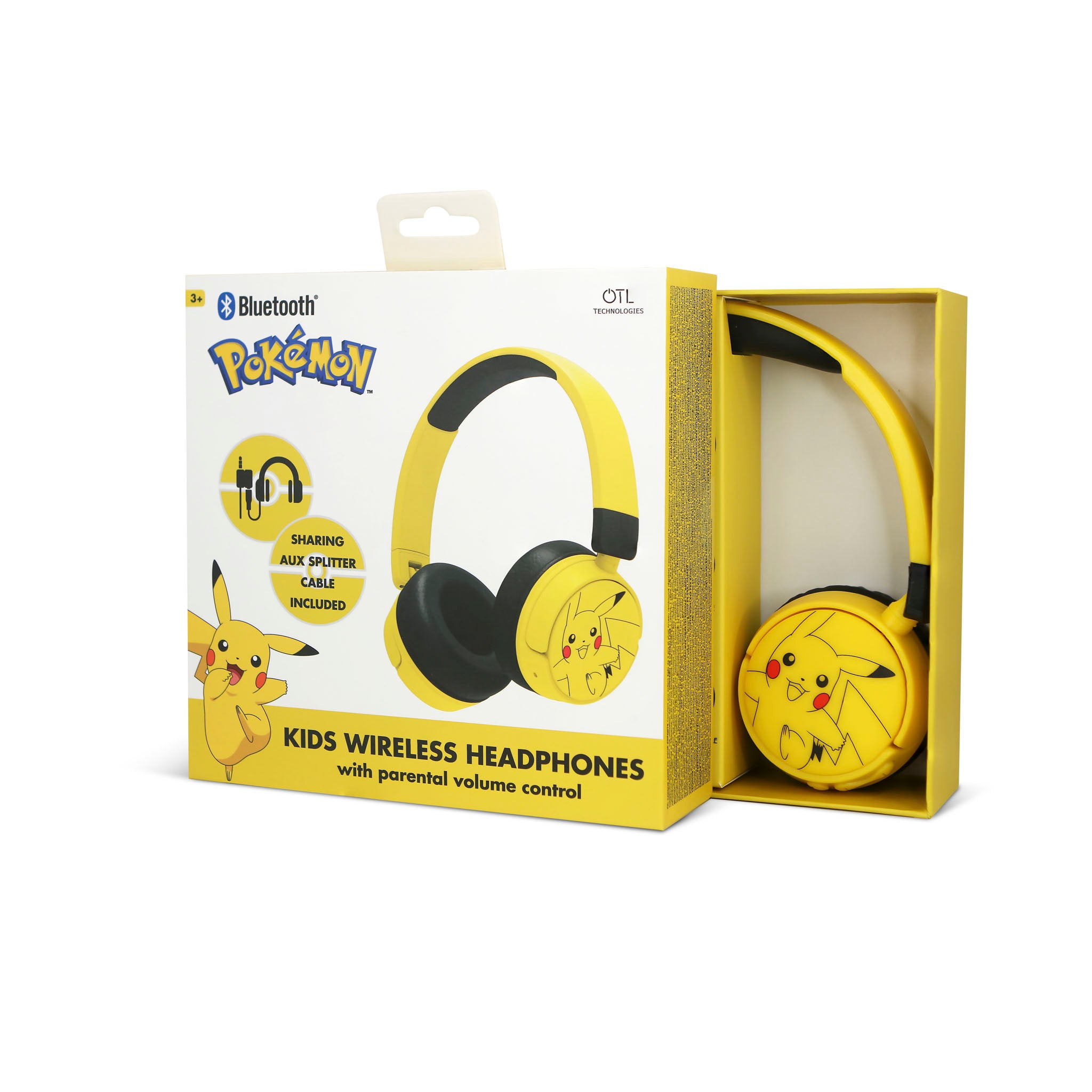 Pokémon Pikachu Kids Wireless Headphones PK1315 - Yellow