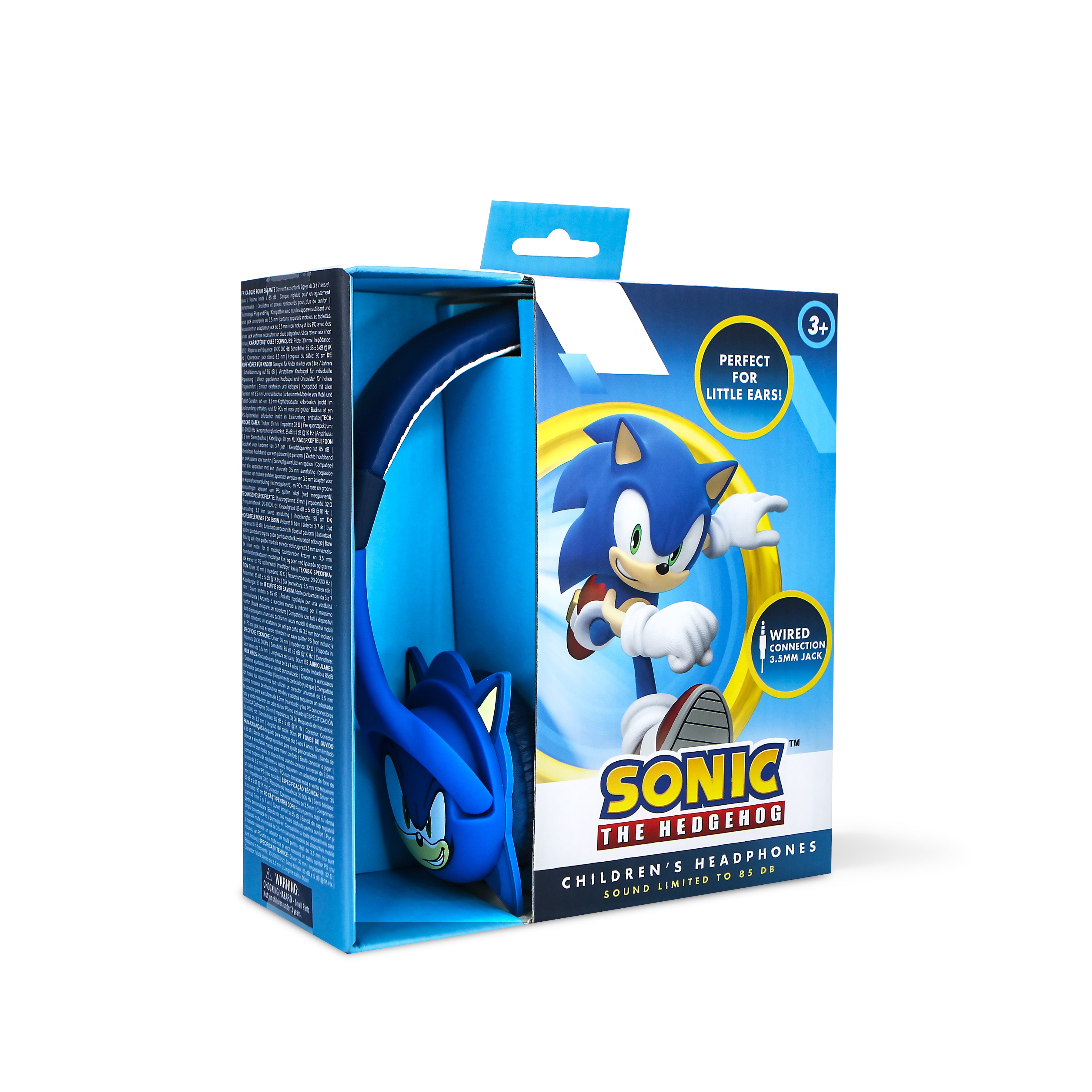 Sonic the Hedgehog with Moulded Ears Kids Wired Headphones