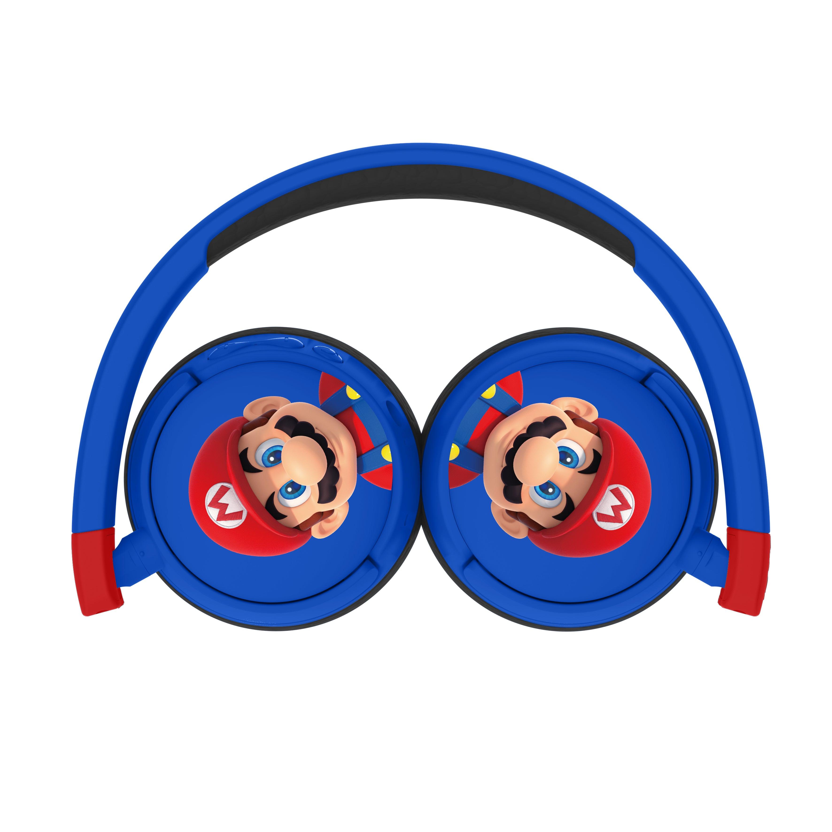 Super Mario Kids Wireless Headphones - Blue - childrensheadphones.co.uk