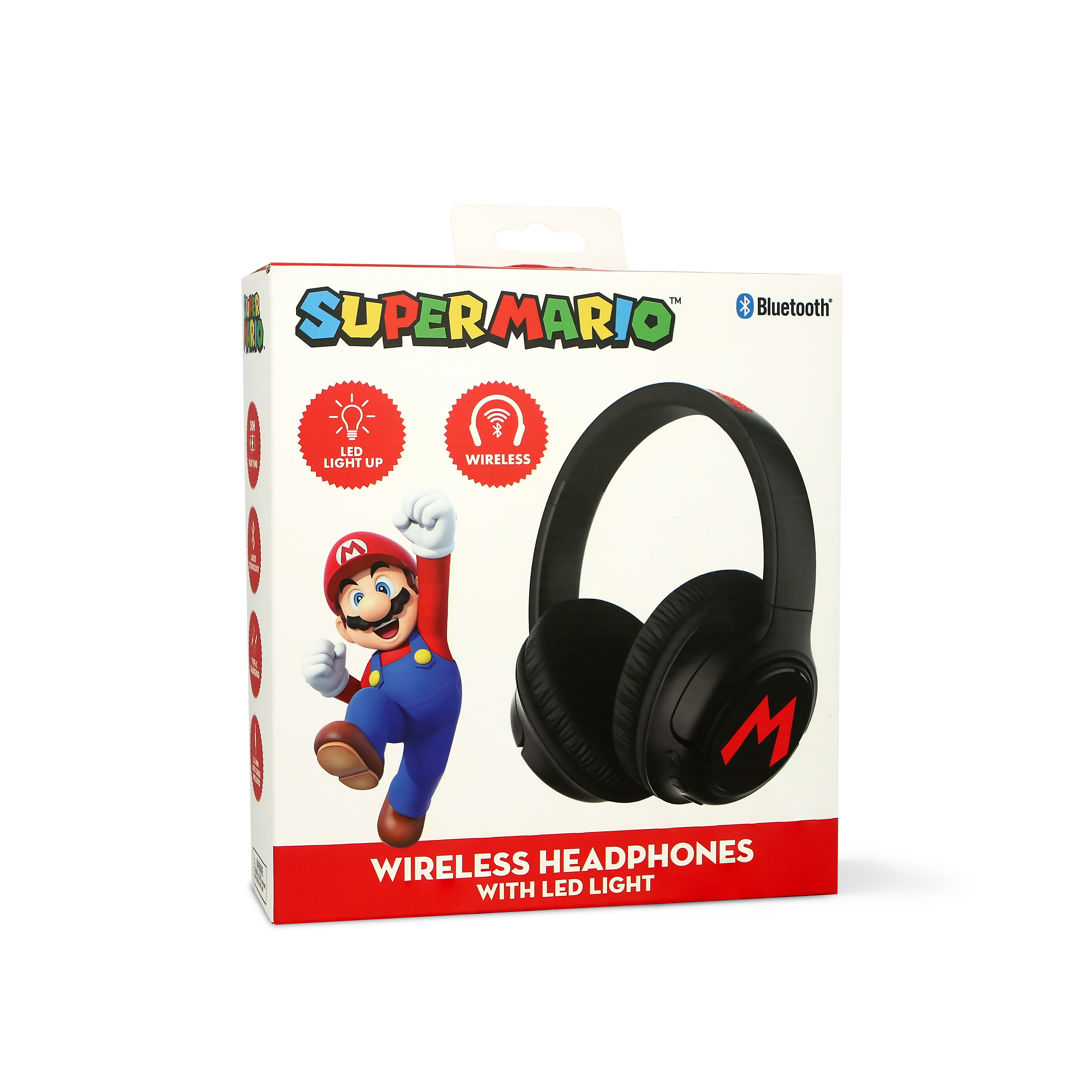 Super Mario LED Light Up Wireless Headphones