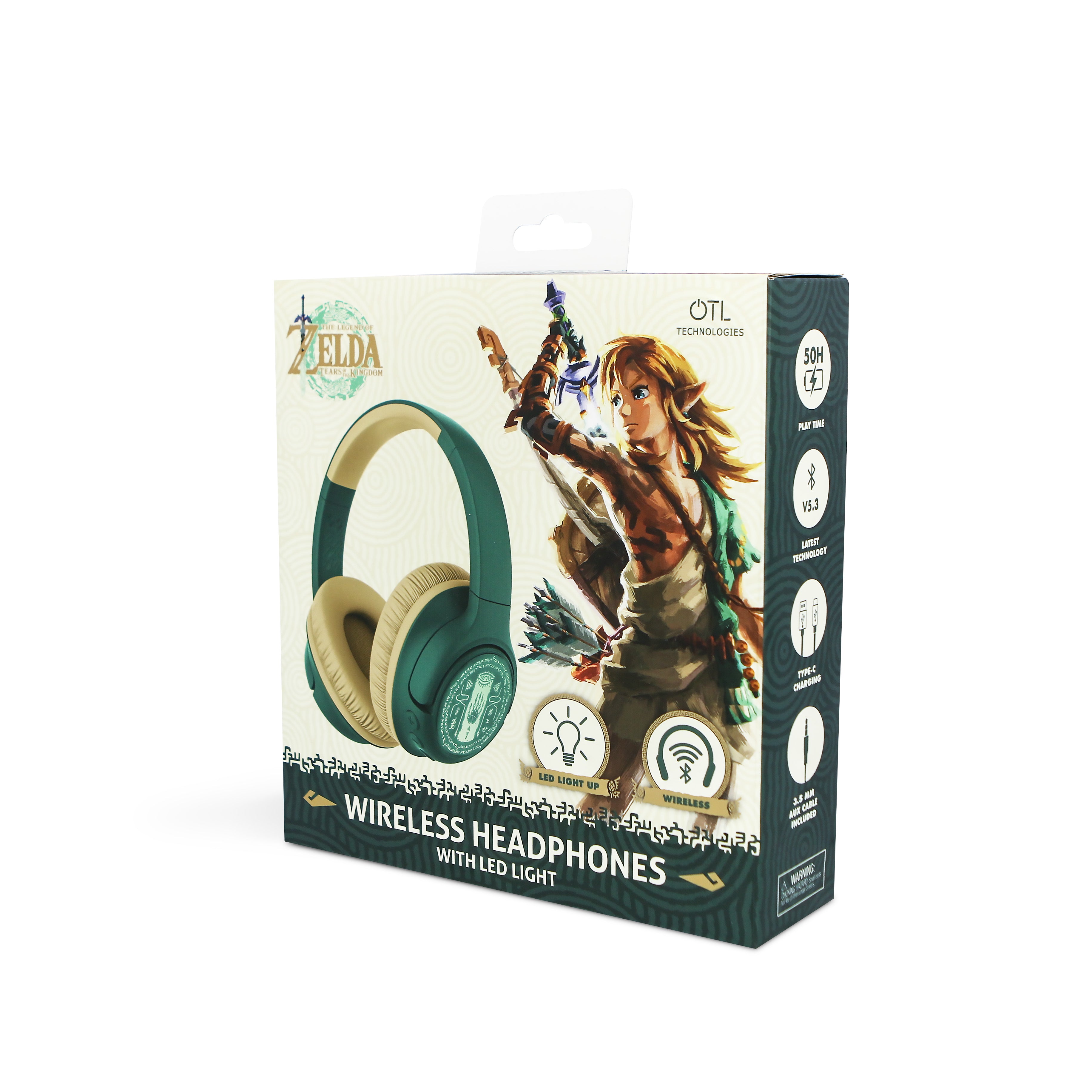 Zelda Legends of the Light LED Light Up Wireless Headphones