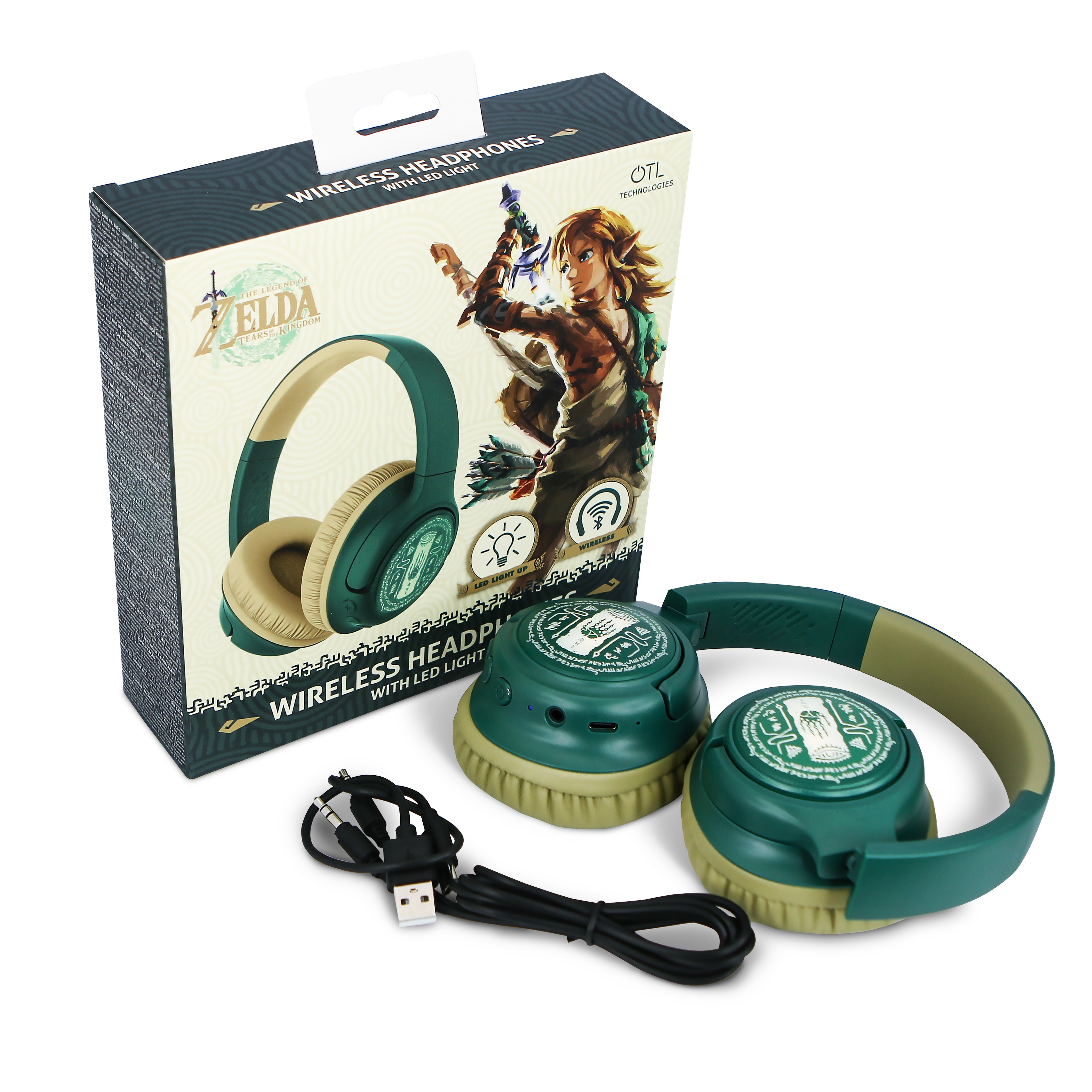 Zelda Legends of the Light LED Light Up Wireless Headphones