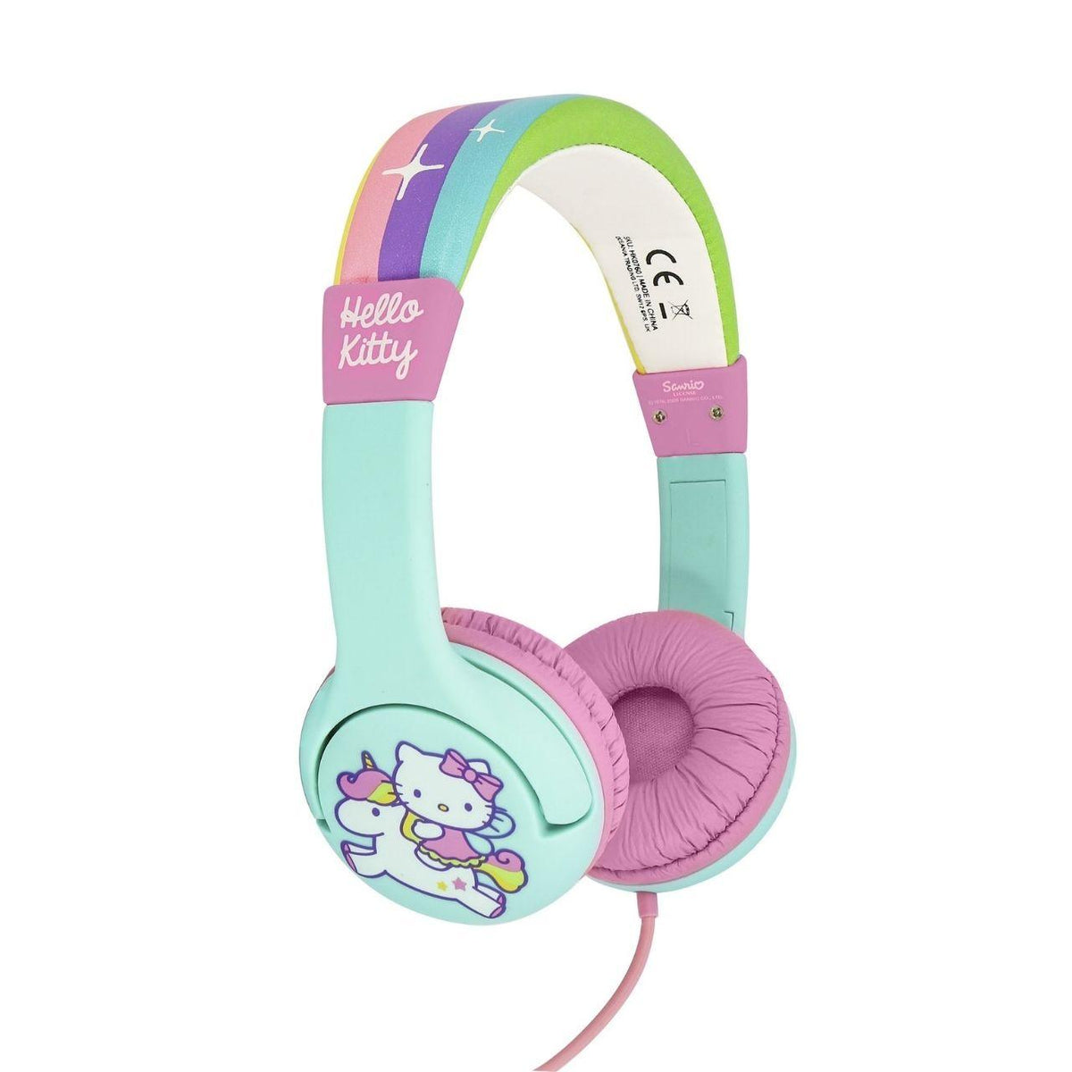 Hello Kitty Rainbow Unicorn Kids Headphones